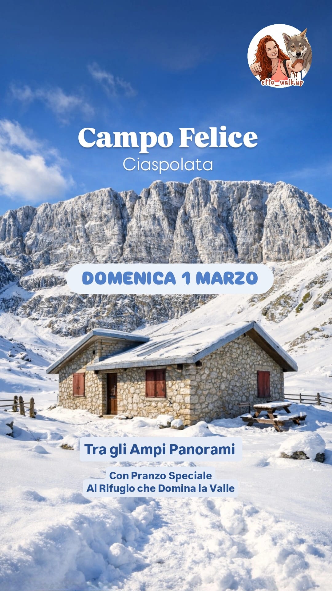 ❄️ Ciaspolata a Campo Felice • tra gli Ampi Panorami e Pranzo Speciale al Rifugio che domina la Valle 🏠❄️