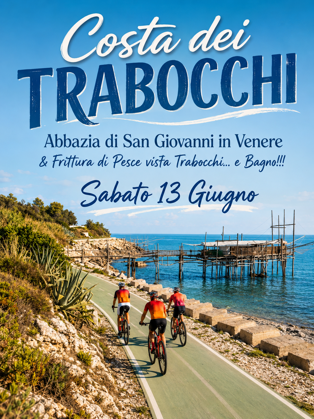 🌊🚴‍♀️ Costa dei TRABOCCHI: Abbazia di San Giovanni in Venere & Frittura di Pesce vista Trabocchi... e Bagno!!! 👙🤩
