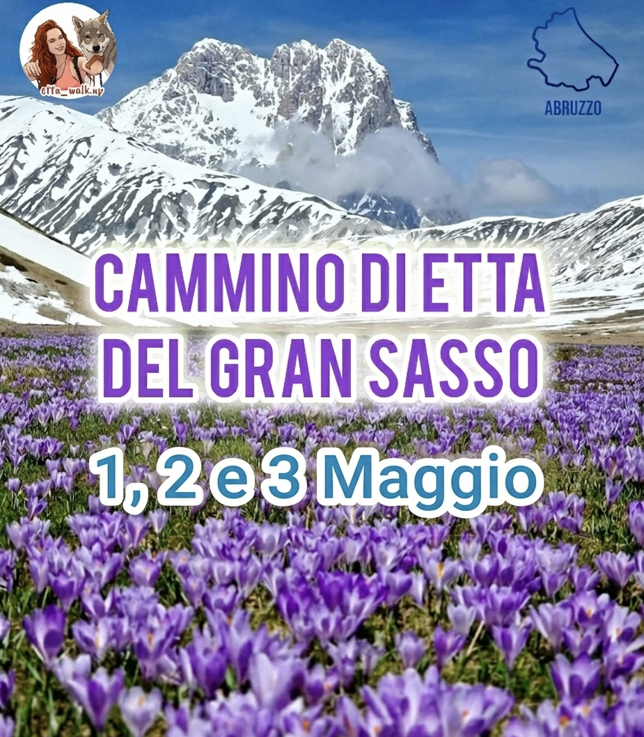 🌷IL CAMMINO DI “ETTA” NELL’INCANTEVOLE PARCO NAZIONALE DEL GRAN SASSO – 3 GIORNI CI TINGIAMO DI VIOLA, SUL LETTO DELLA PRIMAVERA, LA FIORITURA DEI CROCUS! NELLA SPLENDIDA NATURA E BORGHI D'ABRUZZO!!!