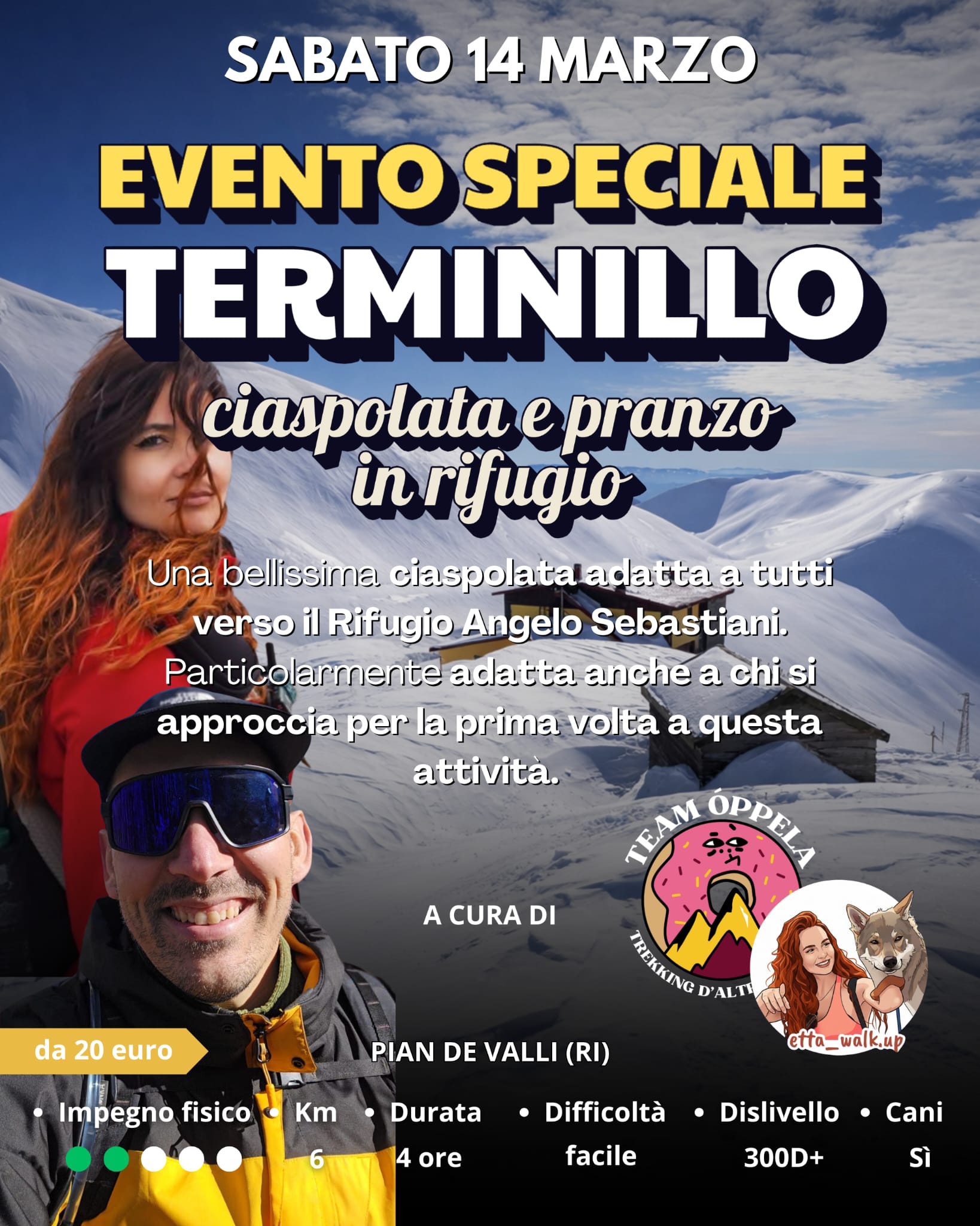 ❄️🏔️ Terminillo più bianco che mai!!! – Passi silenziosi con pranzo in rifugio 🏠