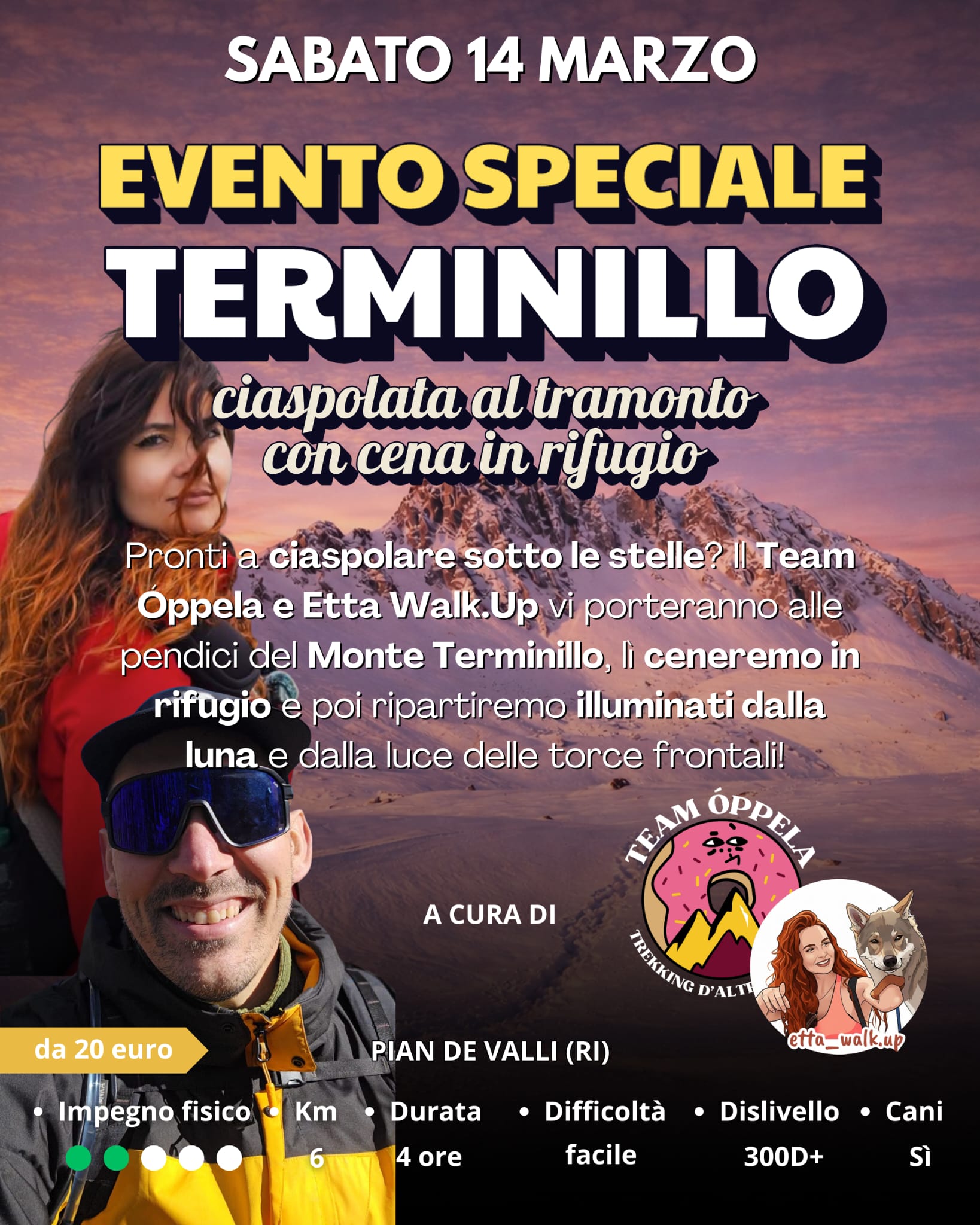 ❄️🌄 Terminillo tra i colori del tramonto - Passi colorati con cena in rifugio 🏠